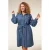 Miss Etam Plus spijkerjurk Danielle medium blue denim