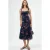 Bloemen Midi-jurk met Hart Kraag