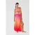 Karl Lagerfeld Printed Tie Maxi Pareo Ombre Hibiscus-carmelia