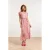 Smashed Lemon 24307 wikkelstijl maxi jurk van chiffon met fuchsialime