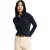 Marineblauwe polo met lange mouwen, slim fit en geborduurd Rigby Go-logo