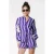 Colourful Rebel loose fit gestreepte casual short met ruches – lavendel