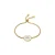 Luxenter armband in wit parelmoer afgewerkt in 18K geel goud – Alfabet