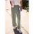 Broek met Wide Leg pijpen en geribbelde structuur