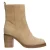 Manfield – Dames – Beige suède enkellaarsjes –