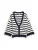 TOM TAILOR Gebreid vest  nachtblauw / wit