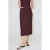Mango midi rok met borduursels en linnen – donkerrood