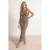 TRENDYOLMİLLA Dames Beige Ajour Maxi Mouwloos Strandkleding Bodycon Jurken