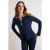 TRENDYOLMİLLA Dames Donkerblauw Effen Lang Regular fit Blouses