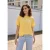 Street One Studio Dames Shirt met ronde hals en opdruk op de rug in Geel