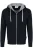 HAKRO Hooded sweatshirt zwart/zilver, Tweekleurig