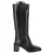 Valentino Garavani Touw Mid-Calf Blokhaklaarzen in Zwart Leer