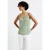 Street One Dames Materiaalmix V-hals top in Groen