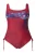 Ulla Popken Badpak  blauw / robijnrood