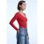 Slim Fit V-hals Gebreide Blouse