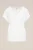 WE Fashion – Dames T-shirt met opengewerkte structuur – Regular fit – Wit –