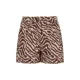 Like Flo regular fit casual short met zebraprint – donkerbruin/beige