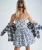 Korset Cami Mini-jurk Blauw