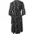 Ba&Sh Jurk met strikceintuur en zilveren bies, met bloemenprint, in zwarte viscose