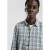 QS Regular geruit casual overhemd grijs