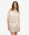 Beach Cover Up Mini-jurk met Kanten Details Crème