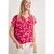 Street One Dames Blouseshirt met gespleten hals en smokdetail in Rood