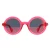 Moncler ML0005 75Z glimmende fuchsia paarse gradiënt gespiegelde zonnebril