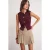 Gebreid Crop Top met Textuur en Knopdetails