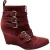 Tabitha Simmons Harley 80 Gesp Wedge Boots in Bordeau Suède