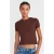 Dames Geribbelde Crop T-Shirt