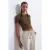 Dames Crop Slim-Fit Crew Neck T-Shirt