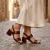 Linea Zeta Linea Zeta Sandalen Met Hak bruin Lak