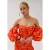 HARPER & YVE gebloemde off shoulder jurk rood