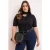 Trendyol Curve Dames Zwart Effen Kort Getailleerd Grote maten Blouses