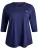 Active by Zizzi Functioneel shirt ‘Abasic One’  navy / wit