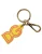 Dolce & Gabbana Gele Rubber Gouden Metaal DG Logo Sleutelhanger Keychain