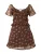 TOPSHOP Jurk  donkerbruin / olijfgroen / orchidee