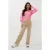 EsQualo Cardigan Batwing Basic Knit Rose