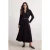 TRENDYOLMİLLA Dames Zwart Effen Maxi Lang Skater Modest Jurken