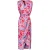 PINKO Artificioso Abito Satin Stampa Fiori Tropicali Lilac/pale Pi