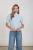 Nukus Linsy Pullover Ss Nkf03073 Trui Korte Mouw 46 Sky