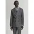 Mango Man slim fit colbert met krijtstreep – middengrijs