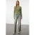 TRENDYOLMİLLA Dames Kaki Effen Lang Getailleerd Blouses