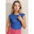 Geribbelde Mouwloze Crew Neck Blouse