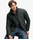 Fuji Estate Gewatteerde Jas Slanke Pasvorm Blauw