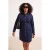 Trendyol Curve Dames Blauw Effen Kort / Mini Lang Casual A-lijn Grote maten Jurk
