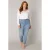 Base Level Curvy high waist slim fit jeans lichtblauw