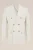 WE Fashion – Heren Slim fit double breasted blazer van linnenmix – Slim Fit – Beige – Linnen –