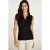Elegante Mouwloze Stretch Jersey Top met V-hals