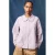 FRNCH blouse met krijtstreep – lila